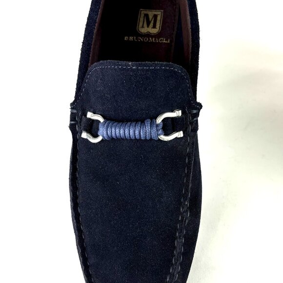 Bruno Magli Torro Blue Suede Loafers (US 10M / EU 43) Like New - Picture 3 of 14